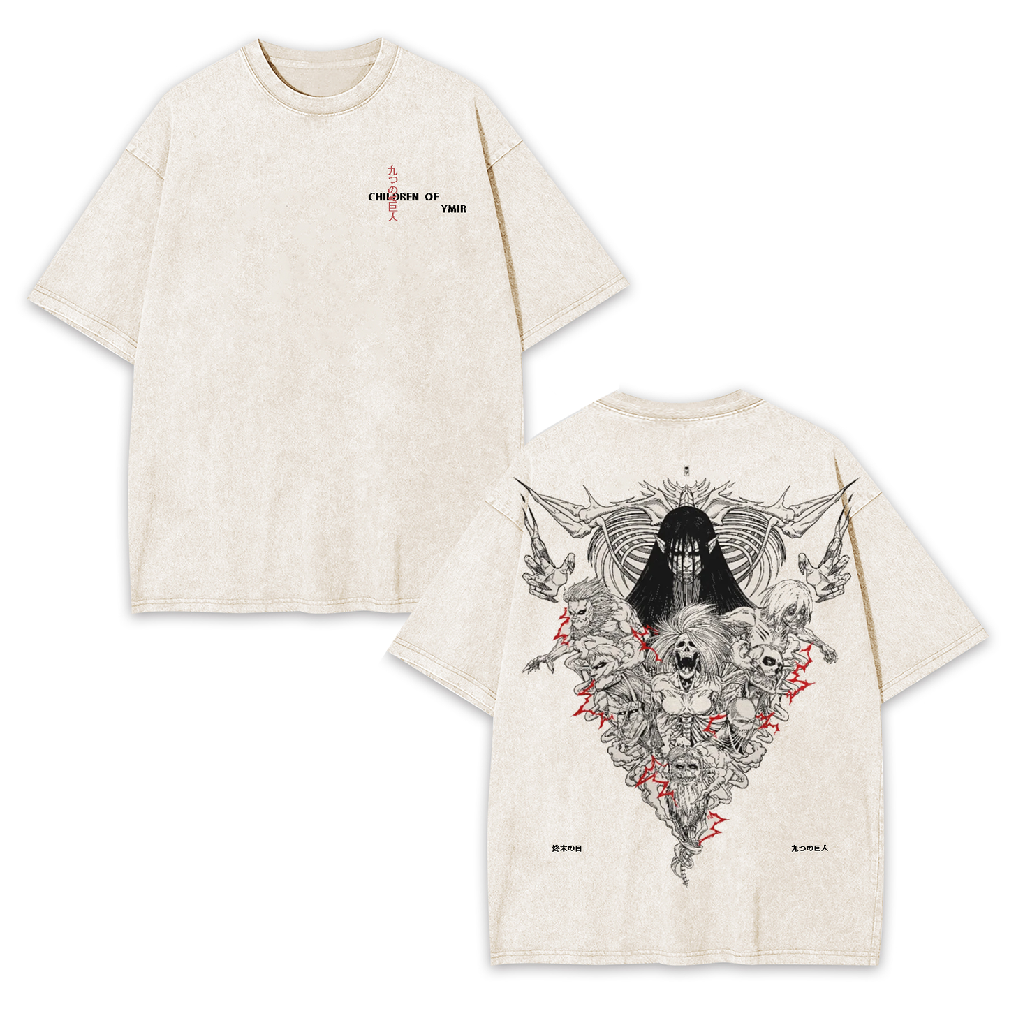 ATTACK ON TITAN UNISEX ANIME INSPIRED VINTAGE T-SHIRT-[DS]