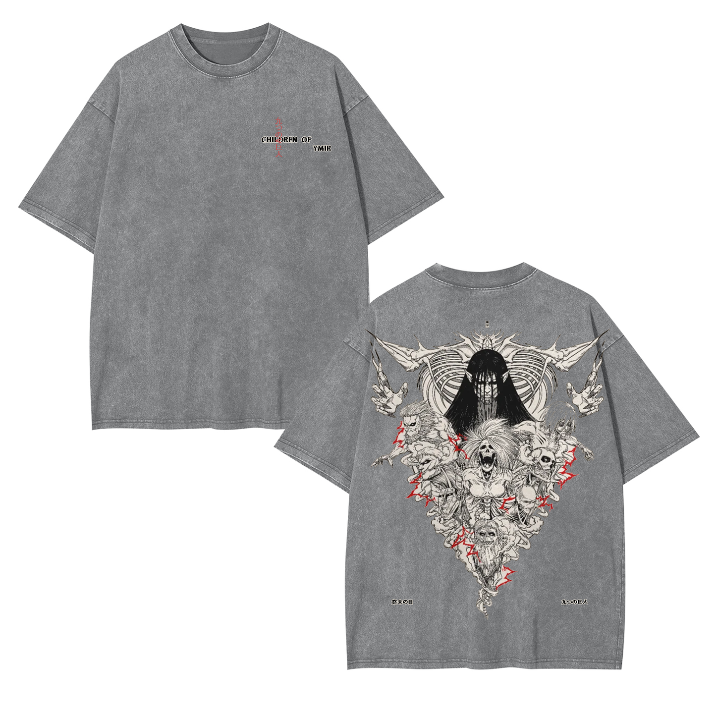 ATTACK ON TITAN UNISEX ANIME INSPIRED VINTAGE T-SHIRT-[DS]