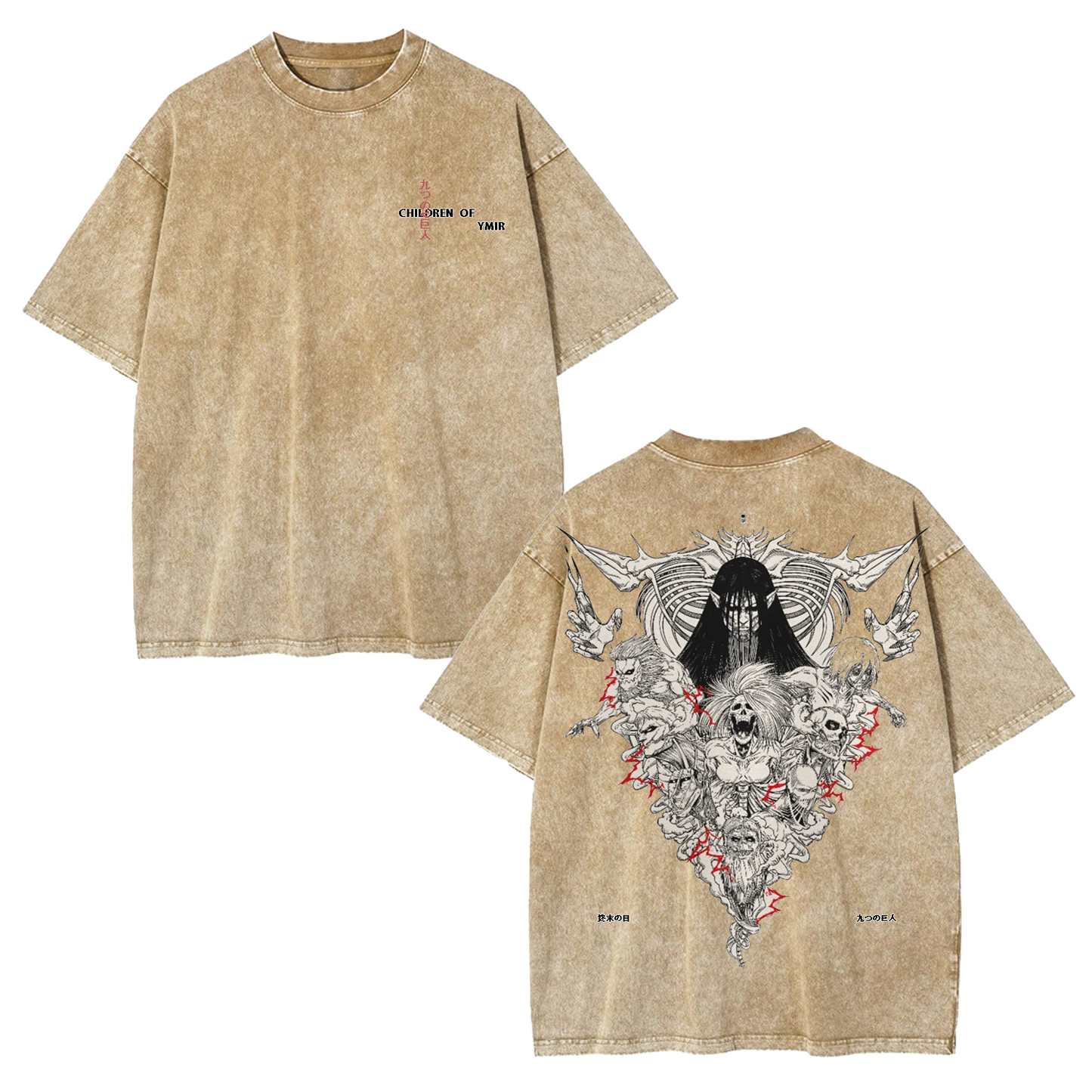 ATTACK ON TITAN UNISEX ANIME INSPIRED VINTAGE T-SHIRT-[DS]