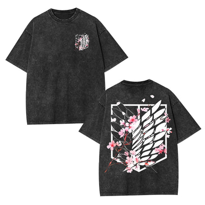 ATTACK ON TITAN UNISEX ANIME INSPIRED VINTAGE T-SHIRT-[DS]