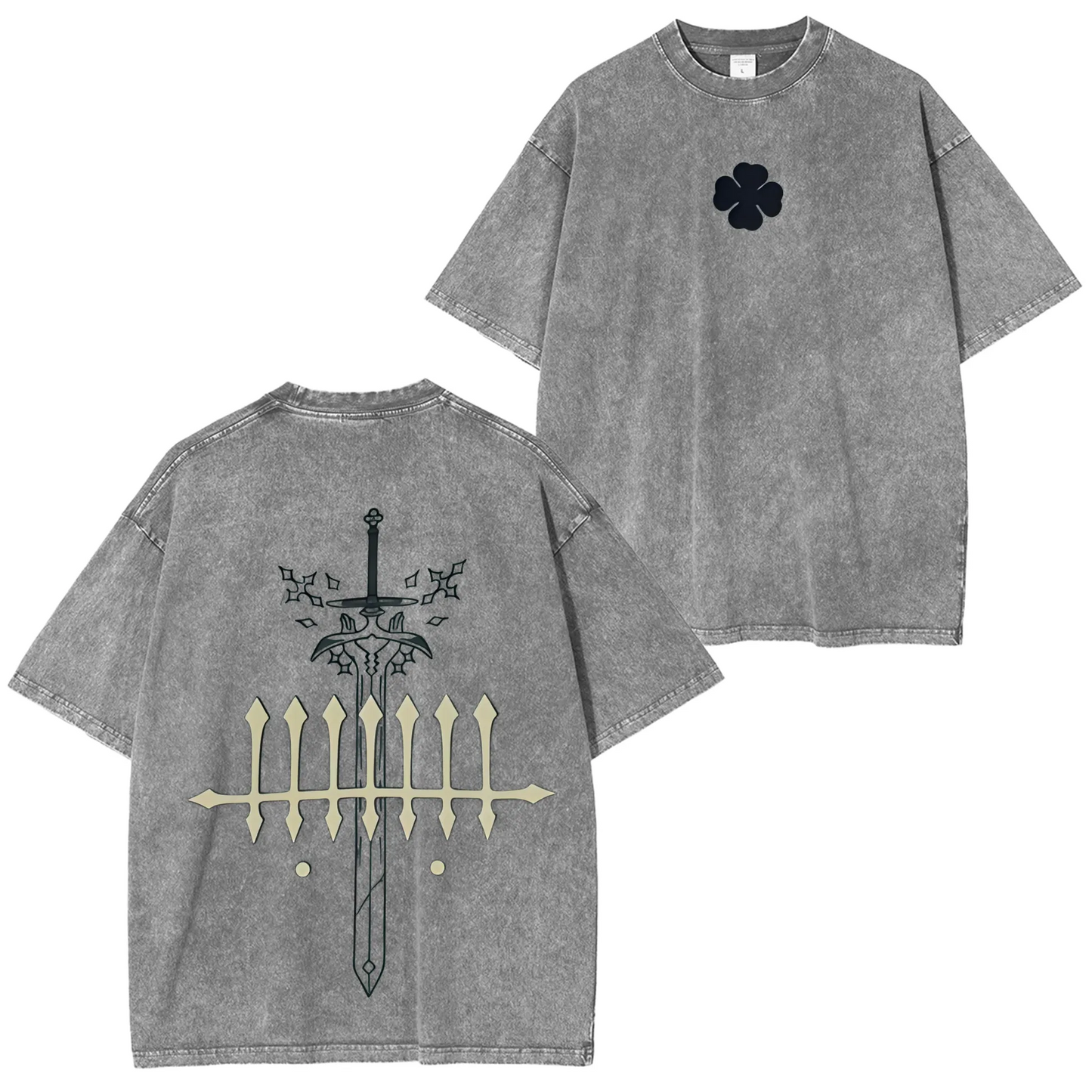 BLACK CLOVER T-SHIRT UNISEX OVERSIZED TEE-[DS]