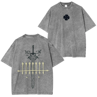BLACK CLOVER T-SHIRT UNISEX OVERSIZED TEE-[DS]