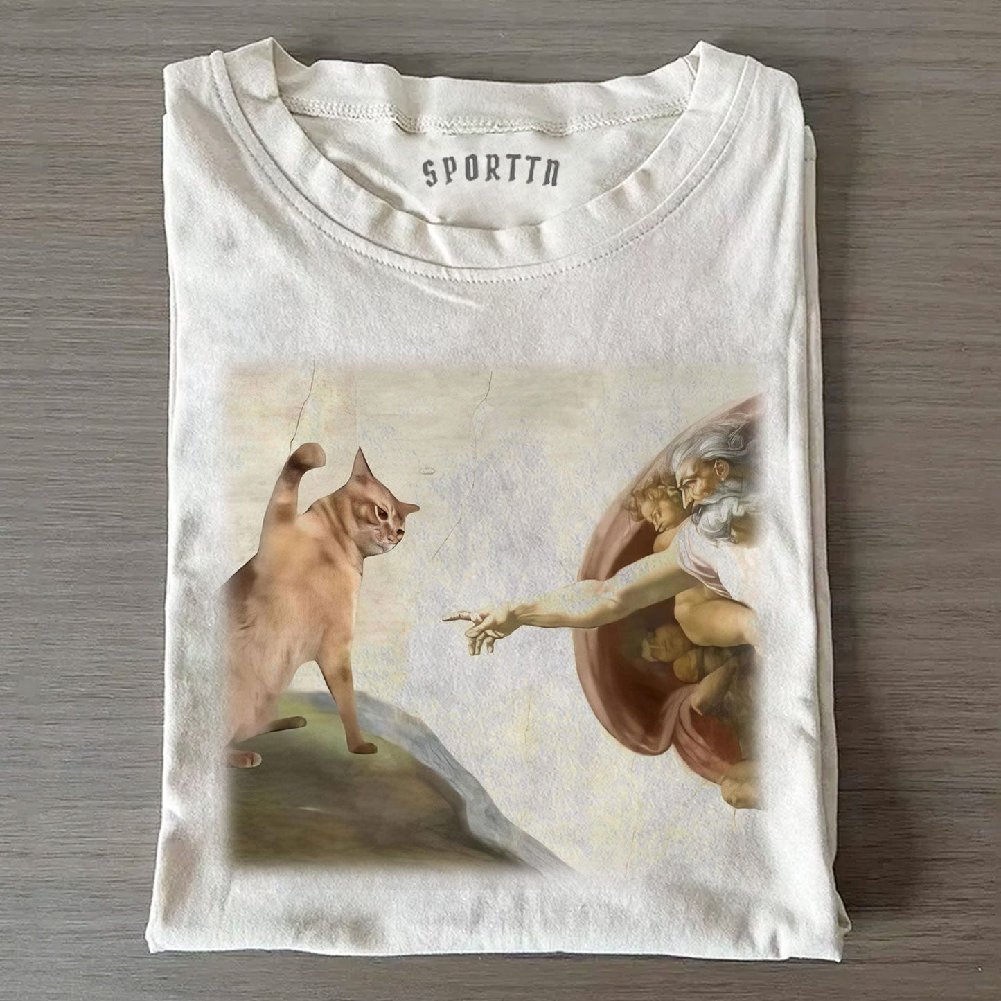 CAT - VERSION 'THE CREATION OF ADAM V2 T-SHIRT
