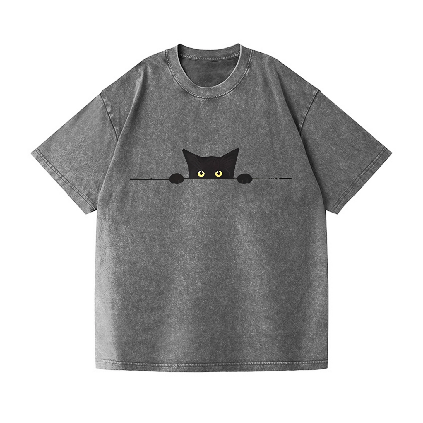 CAT VINTAGE WASH JAPANESE DESIGN T-SHIRT 