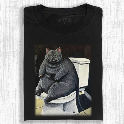 CAT'S LIFE ON THE TOILET T-SHIRT