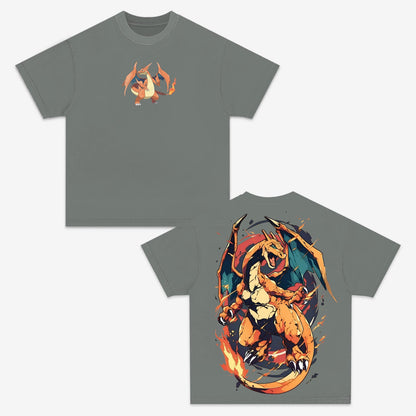 CHARIZARD UNISEX ANIME INSPIRED VINTAGE T-SHIRT丨POKÉMON-[DS]