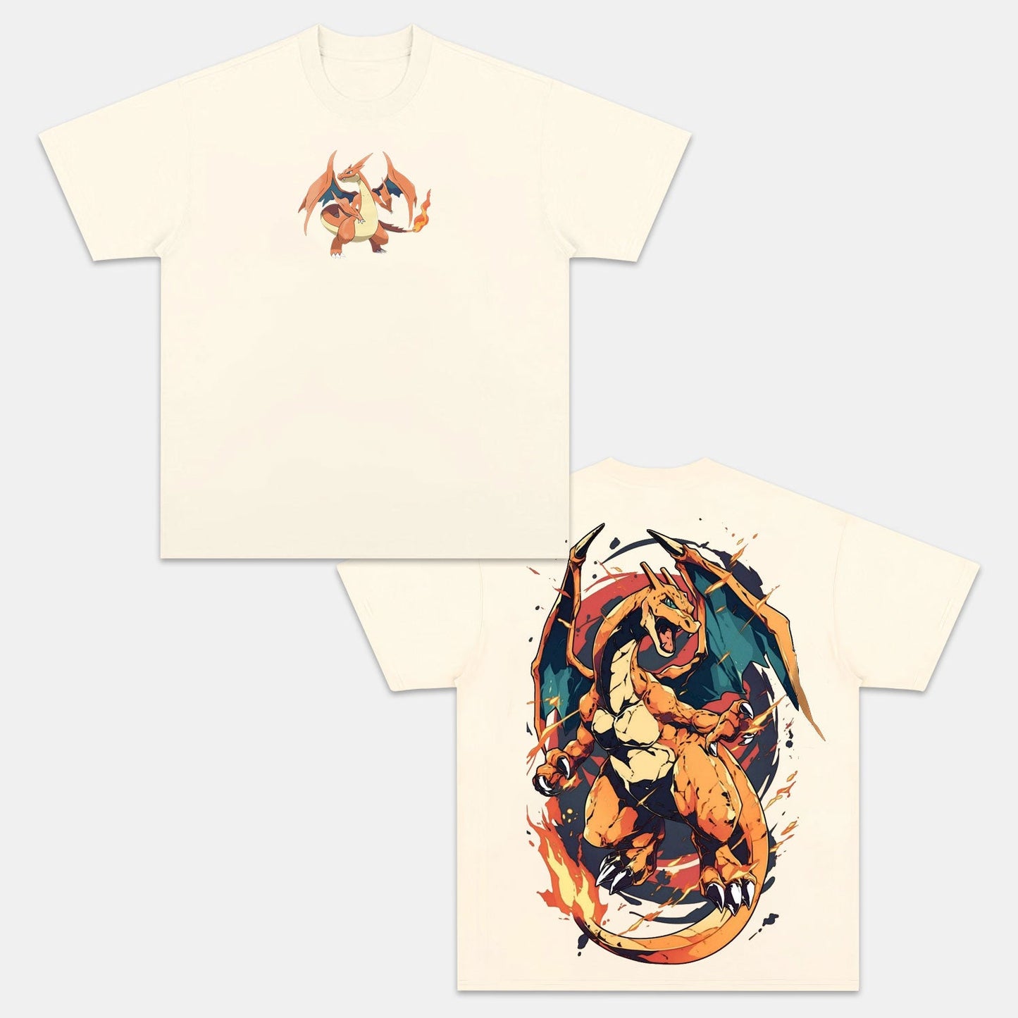 CHARIZARD UNISEX ANIME INSPIRED VINTAGE T-SHIRT丨POKÉMON-[DS]