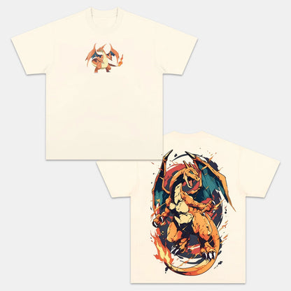 CHARIZARD UNISEX ANIME INSPIRED VINTAGE T-SHIRT丨POKÉMON-[DS]