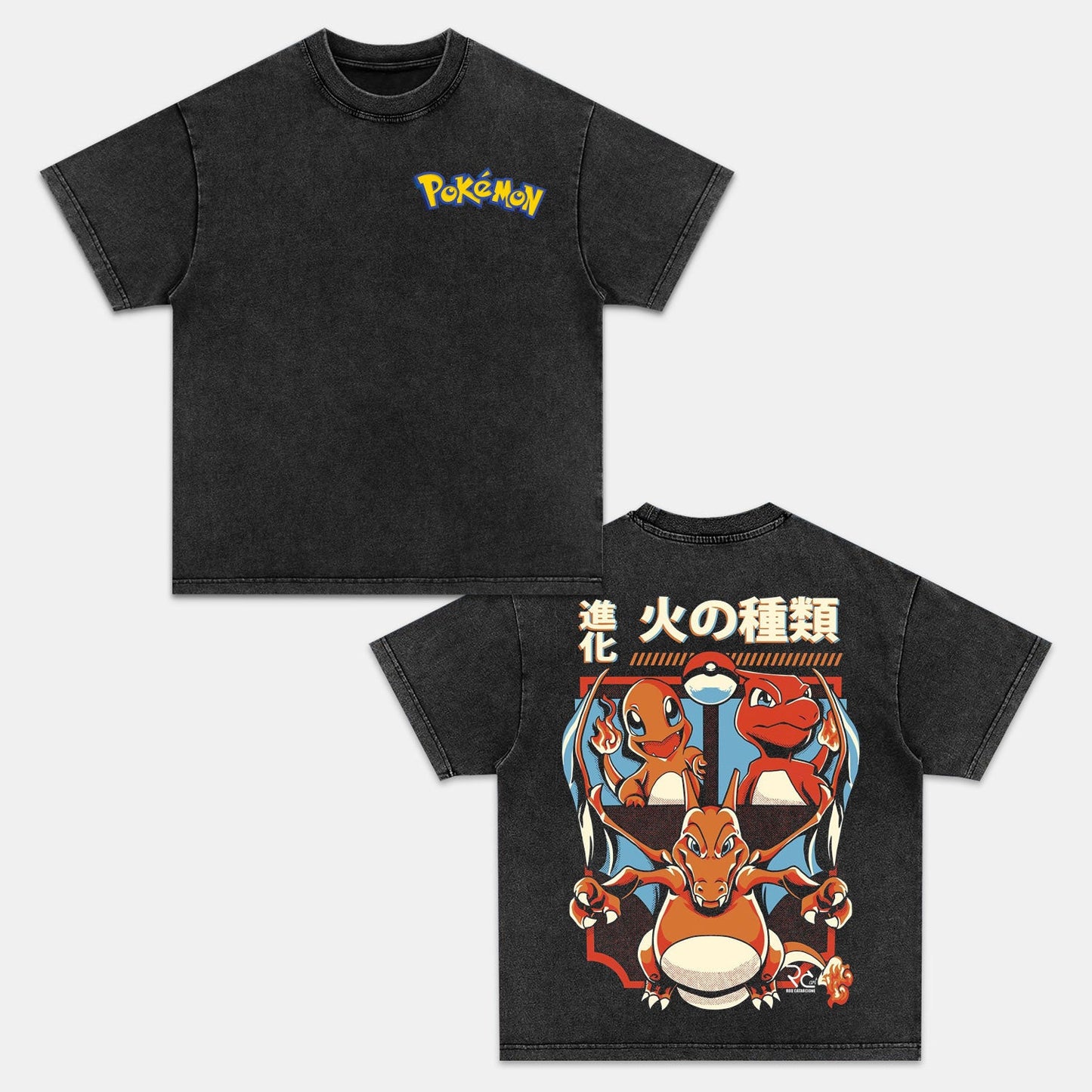 CHARIZARD UNISEX ANIME INSPIRED VINTAGE T-SHIRT丨POKÉMON-[DS]
