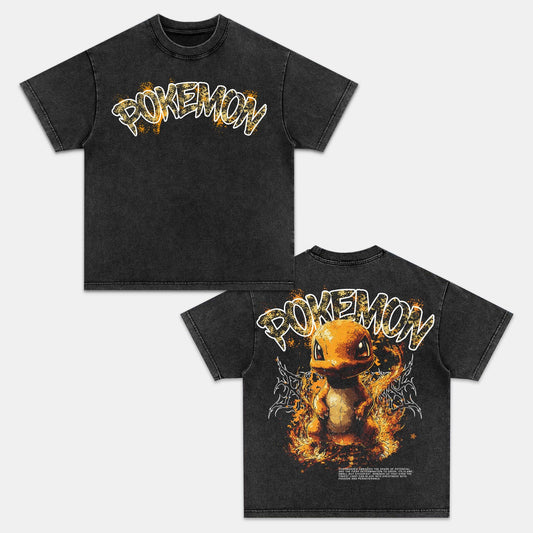 CHARMANDER – THE FIRE TAIL  VINTAGE OVERSIZED TEE  POKÉMON-[DS]
