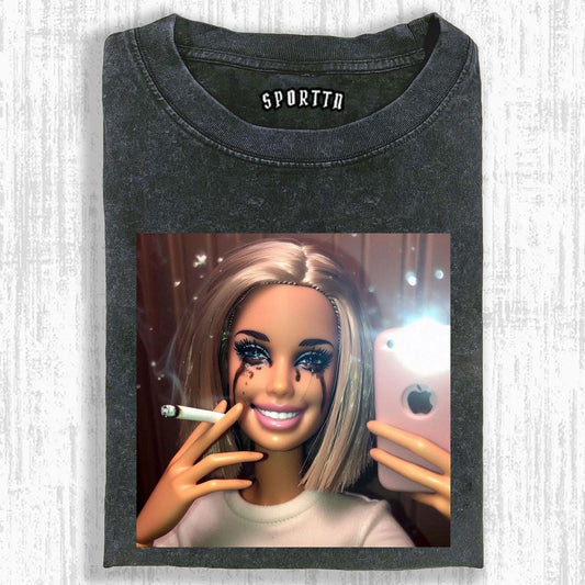 CONTRAST BARBIE! SMOKY TEARS &amp; SMOKING SELFIE TEE 