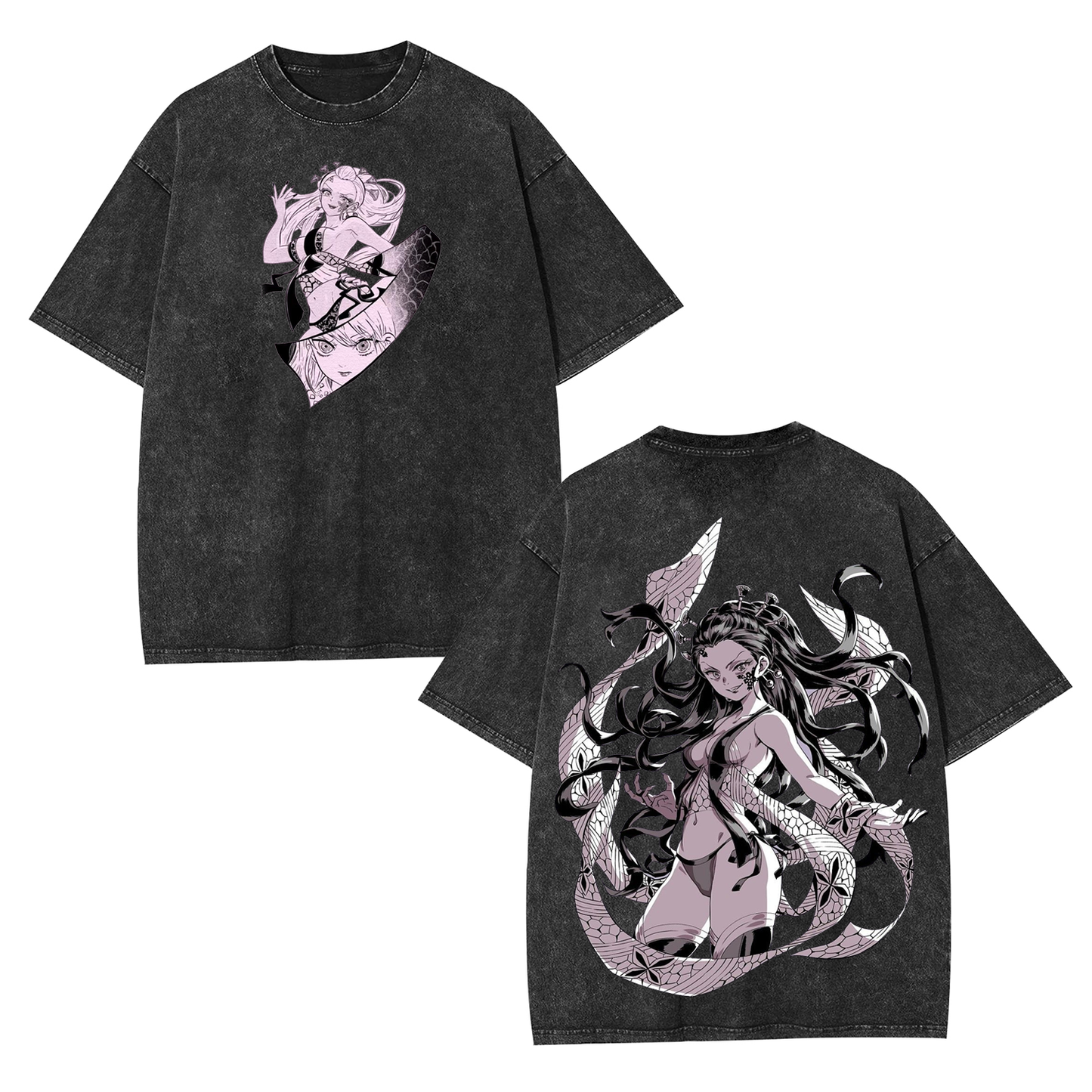 DAKI DEMON SLAYER ANIME UNISEX WASHED T-SHIRT -[DS]