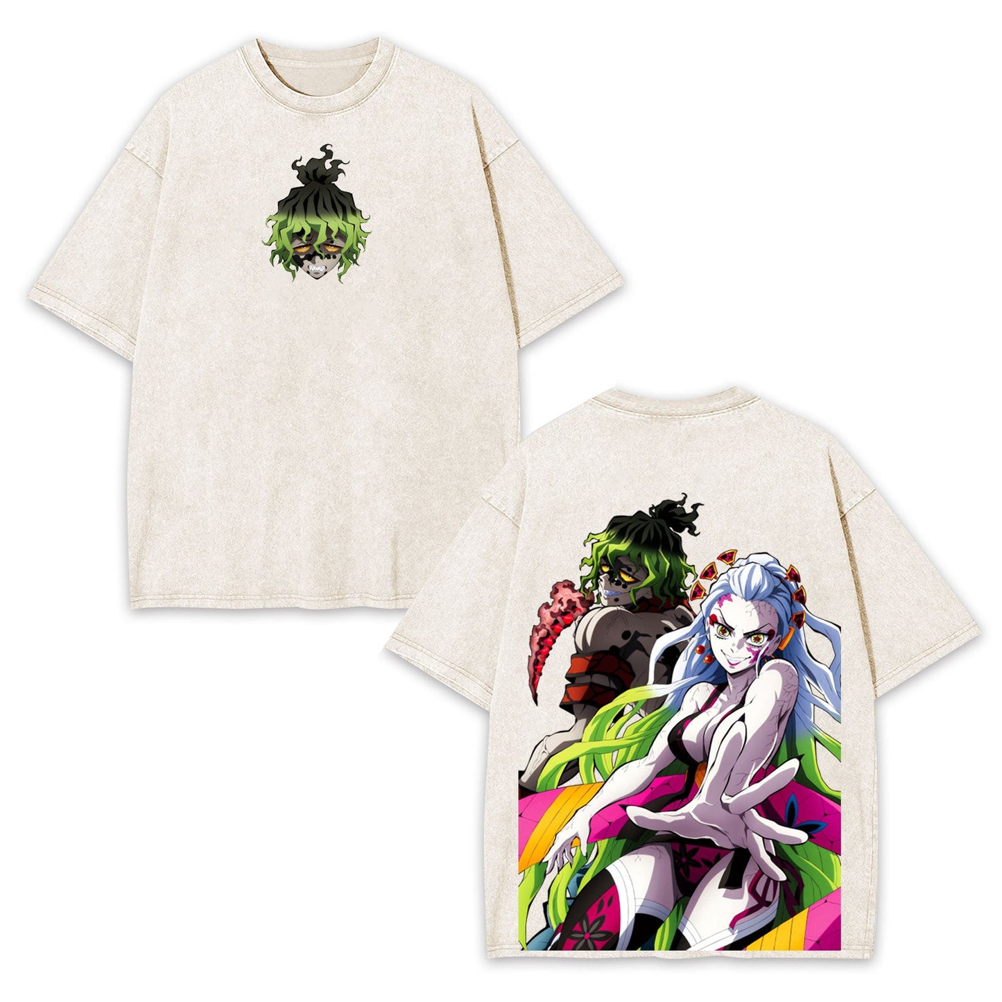 DAKI GYUTARO DEMON SLAYER ANIME UNISEX WASHED T-SHIRT -[DS]