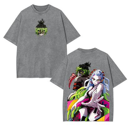 DAKI GYUTARO DEMON SLAYER ANIME UNISEX WASHED T-SHIRT -[DS]