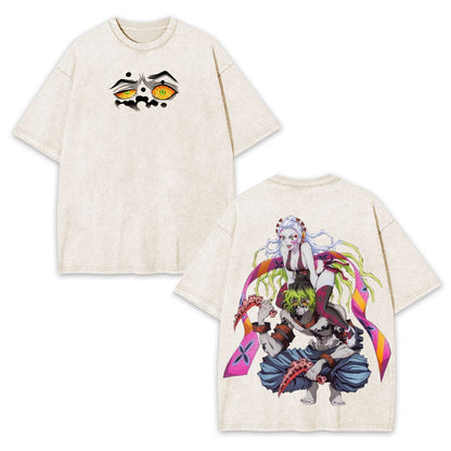 DAKI GYUTARO DEMON SLAYER ANIME UNISEX WASHED T-SHIRT -[DS]
