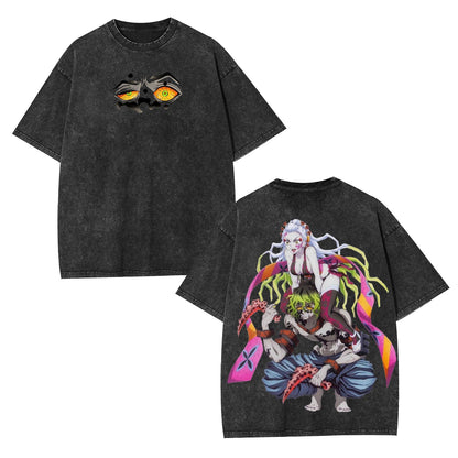 DAKI GYUTARO DEMON SLAYER ANIME UNISEX WASHED T-SHIRT -[DS]