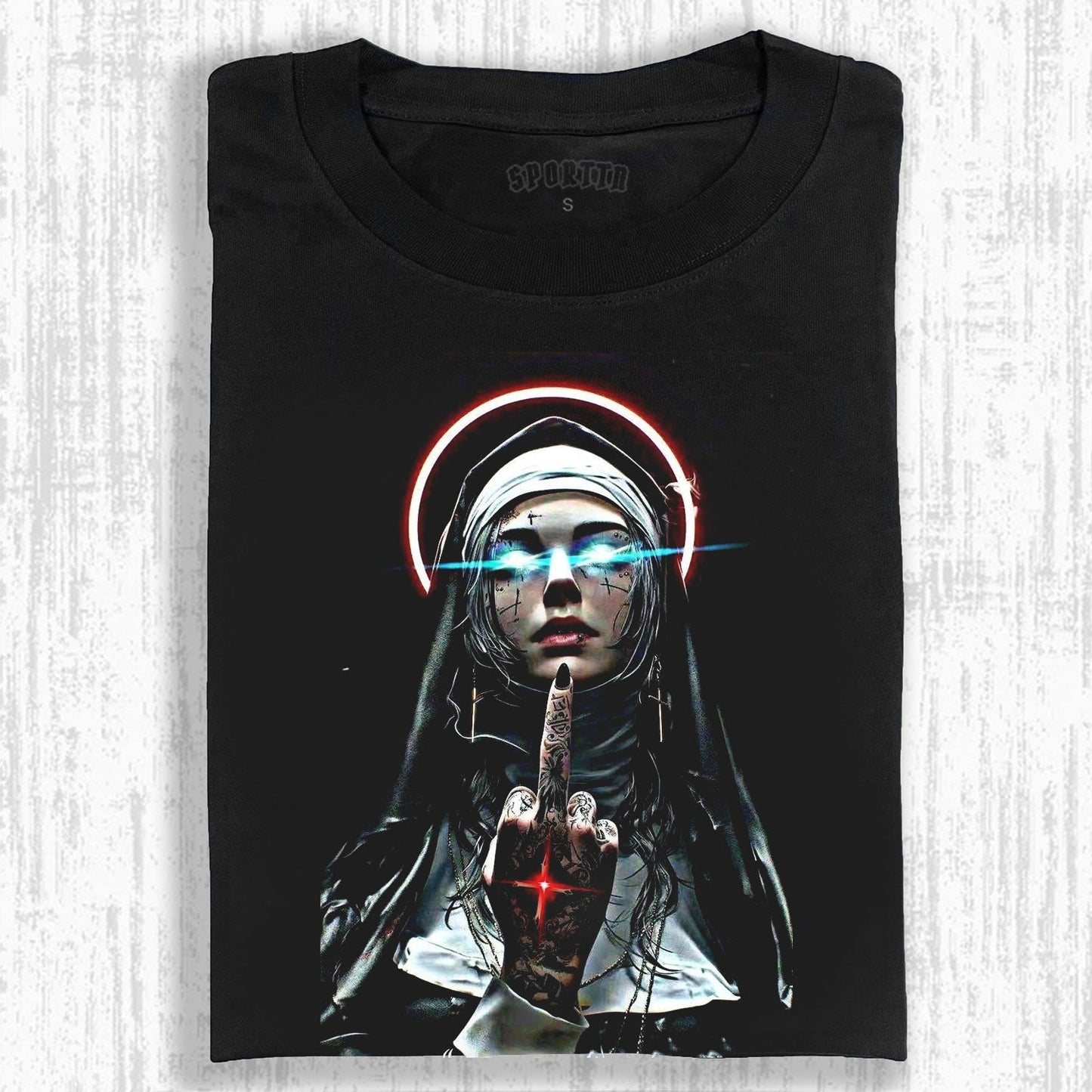 DARK PUNK - STYLE NUN GRAPHIC T-SHIRT