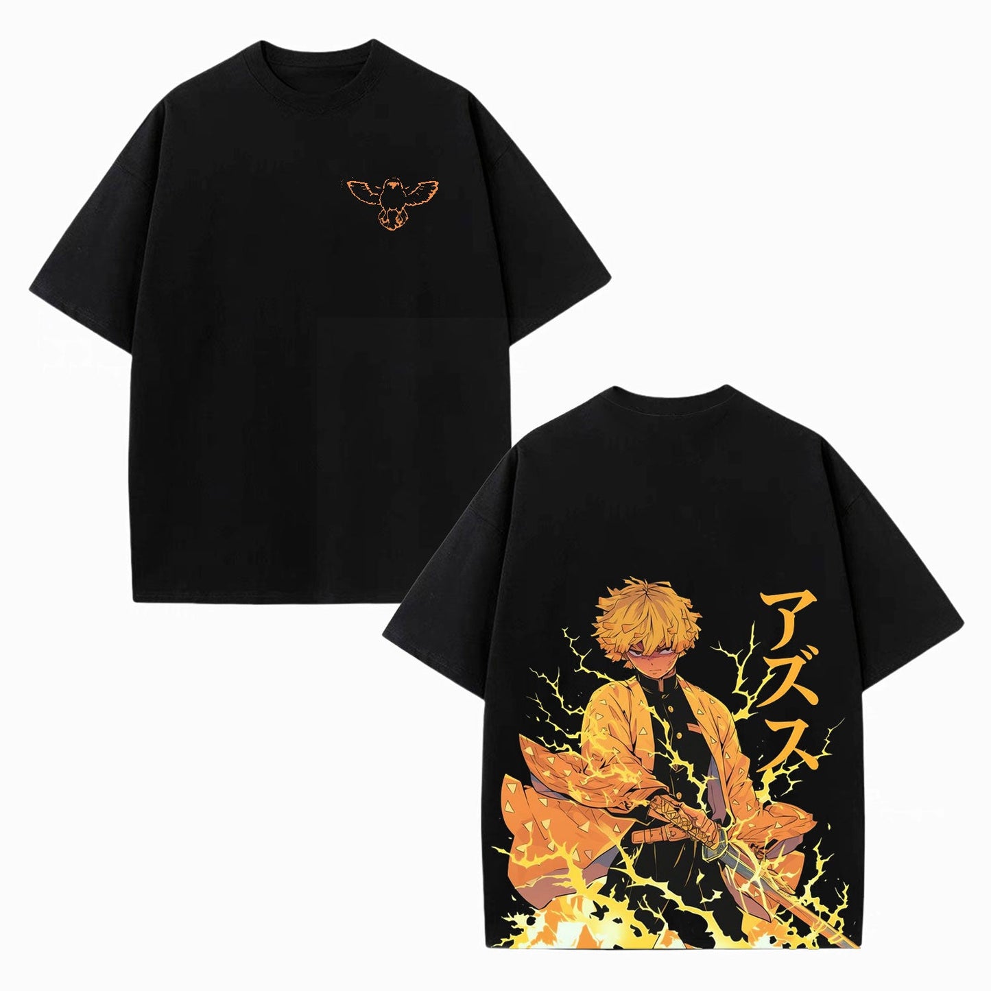 DEMON SLAYER ZENITSU UNISEX ANIME OVERSIZED TEE-[DS]