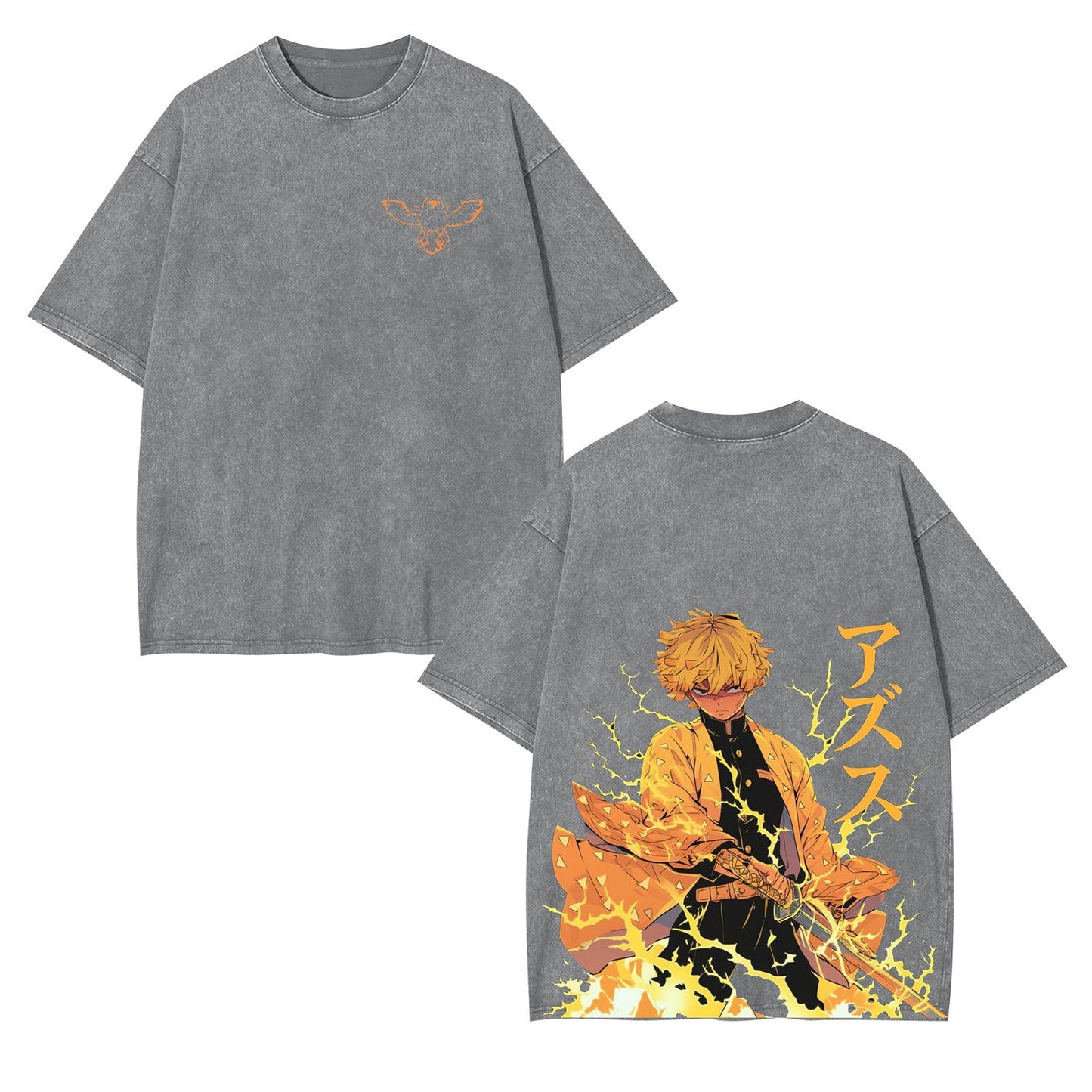 DEMON SLAYER ZENITSU UNISEX ANIME OVERSIZED TEE-[DS]