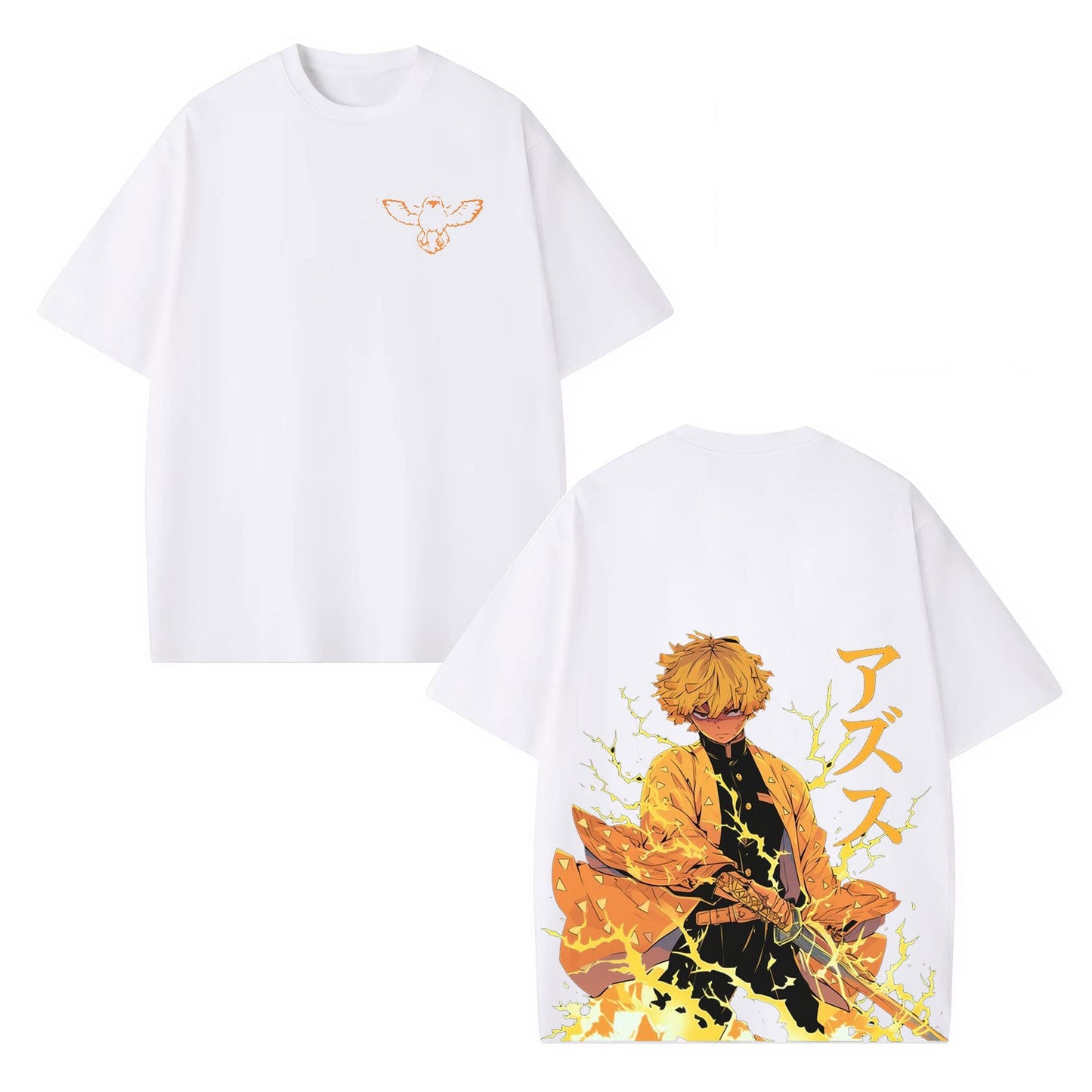 DEMON SLAYER ZENITSU UNISEX ANIME OVERSIZED TEE-[DS]