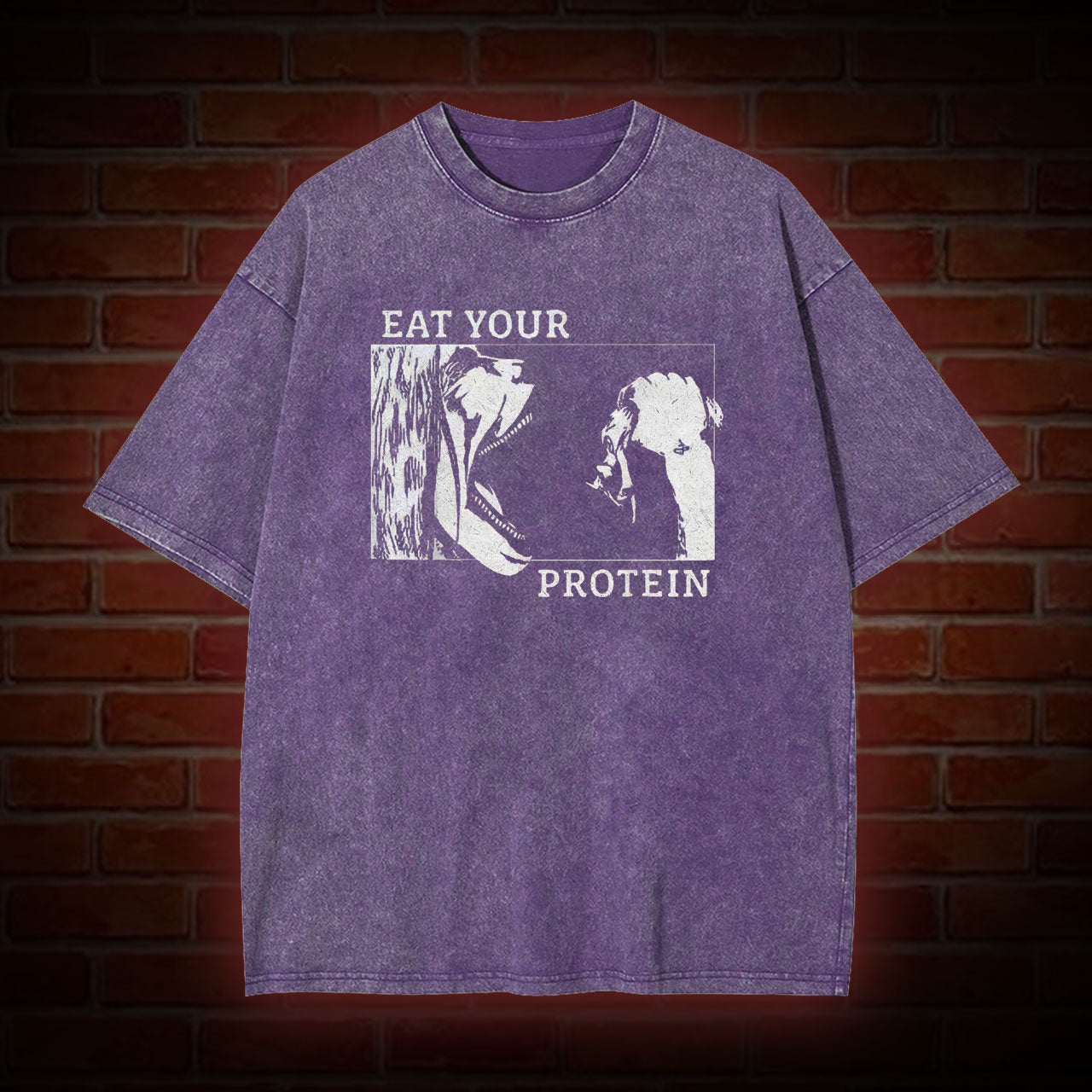 EAT YOUR PROTEIN WASHED T-SHIRT 