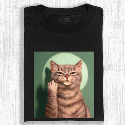 FINGER FUNNY CAT TEE 