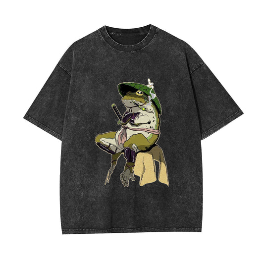 FROG VINTAGE WASH JAPANESE DESIGN T-SHIRT 