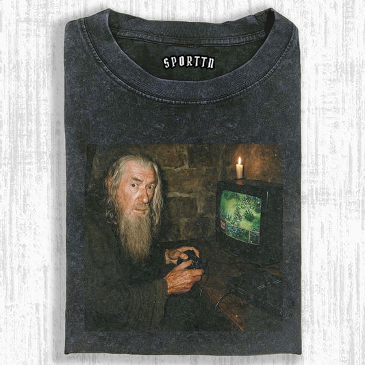 GANDALF CROSS - DIMENSIONAL GAMING FUN - THEMED T-SHIRT