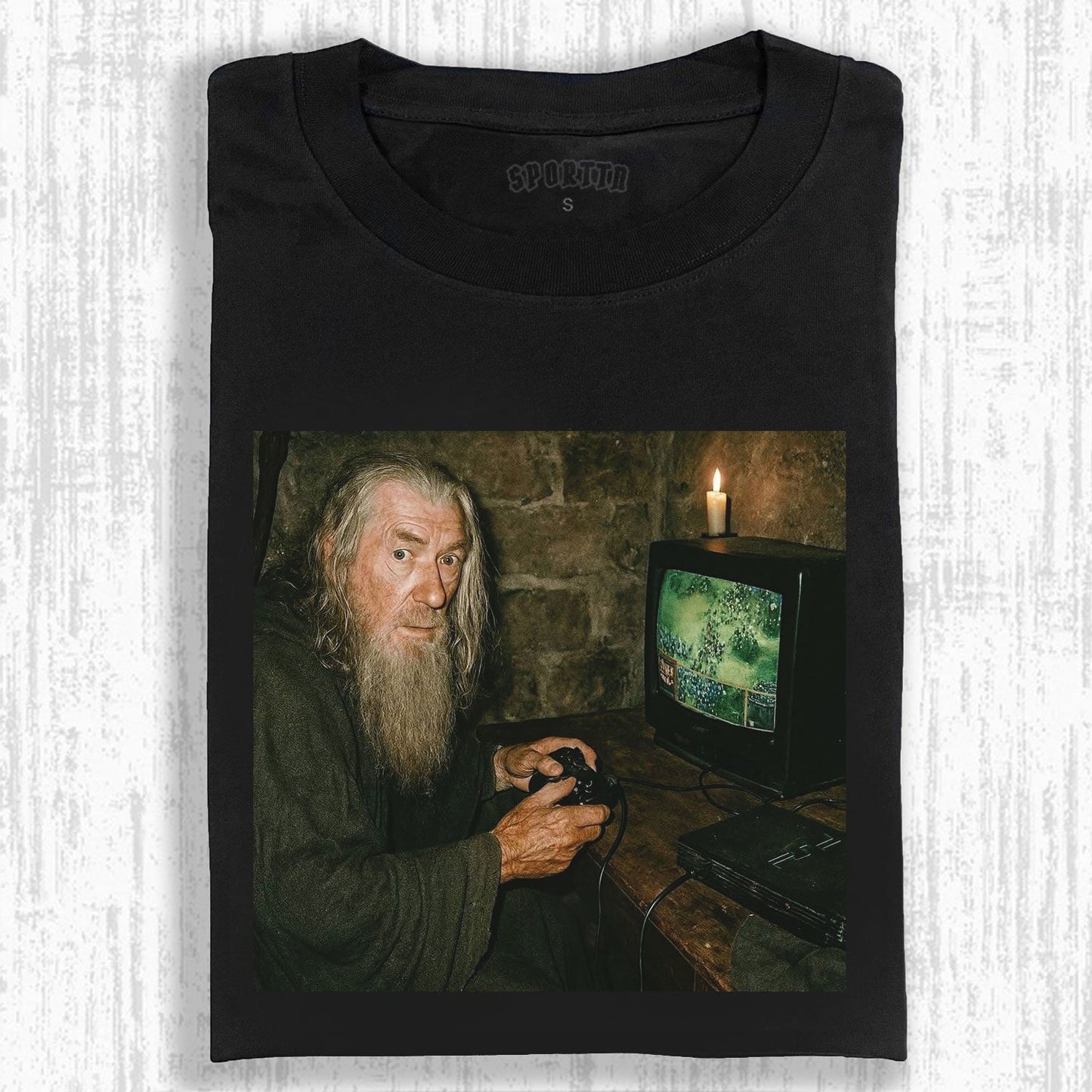 GANDALF CROSS - DIMENSIONAL GAMING FUN - THEMED T-SHIRT