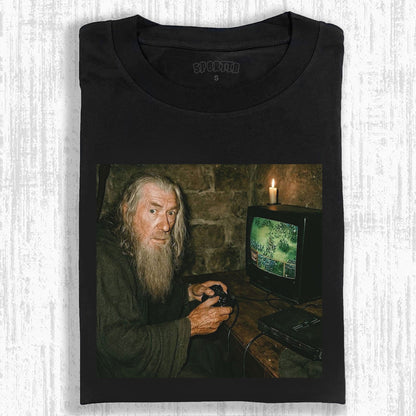 GANDALF CROSS - DIMENSIONAL GAMING FUN - THEMED T-SHIRT