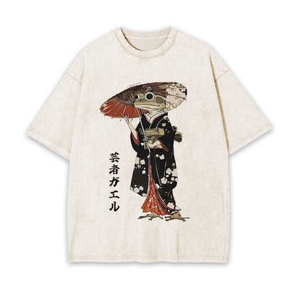 GEISHA FROG WASHED T-SHIRT 