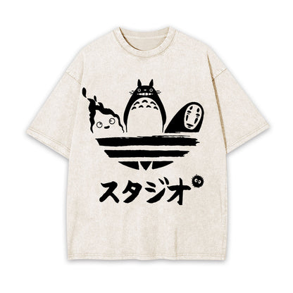 GHIBLI UNISEX ANIME INSPIRED VINTAGE TEE -[FRONT]