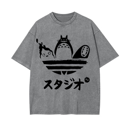GHIBLI UNISEX ANIME INSPIRED VINTAGE TEE -[FRONT]