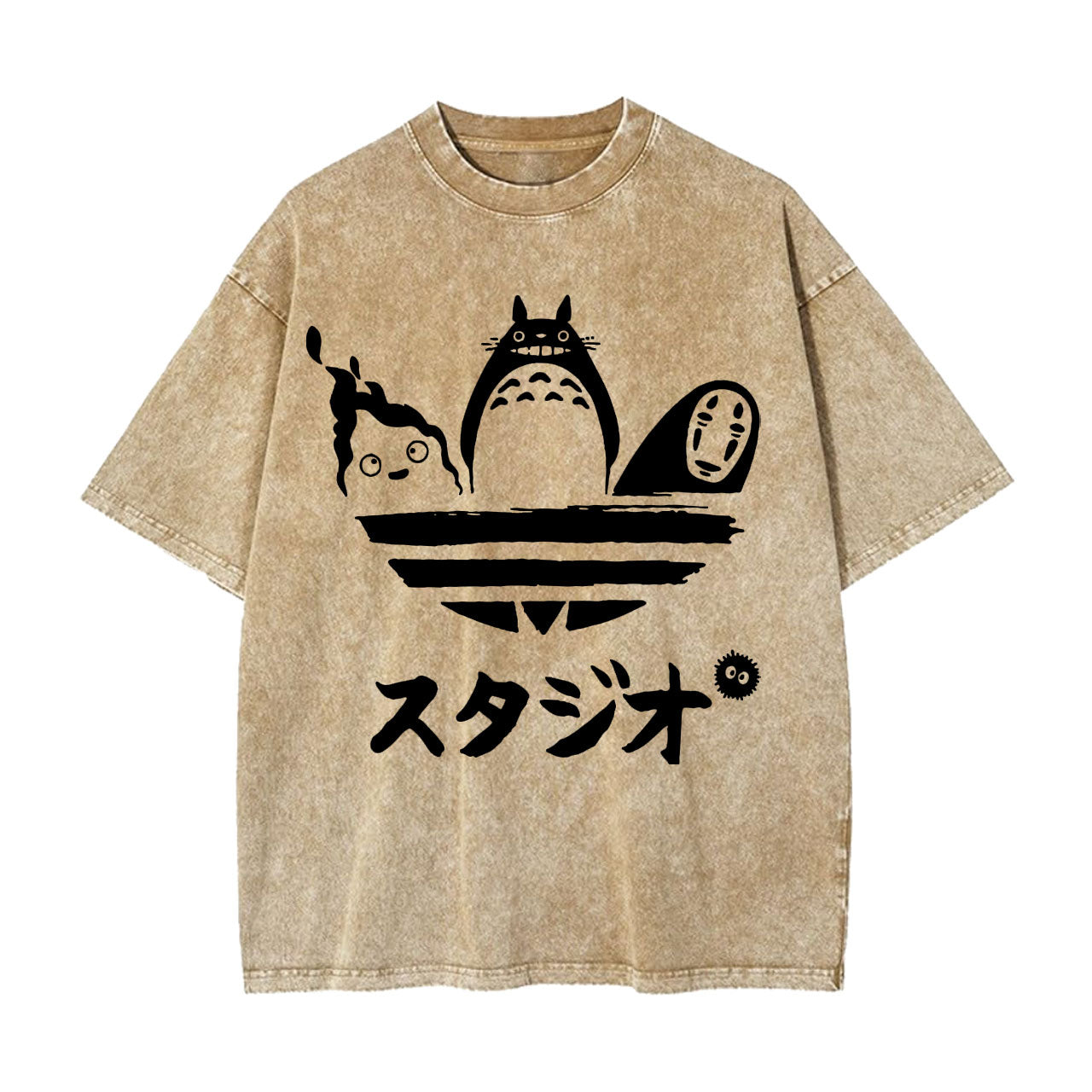 GHIBLI UNISEX ANIME INSPIRED VINTAGE TEE -[FRONT]