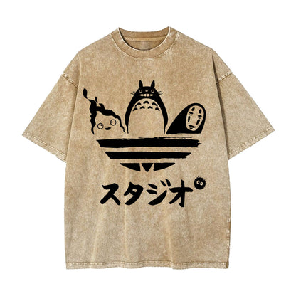 GHIBLI UNISEX ANIME INSPIRED VINTAGE TEE -[FRONT]