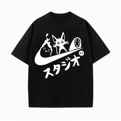 GHIBLI UNISEX ANIME INSPIRED VINTAGE TEE -[FRONT]