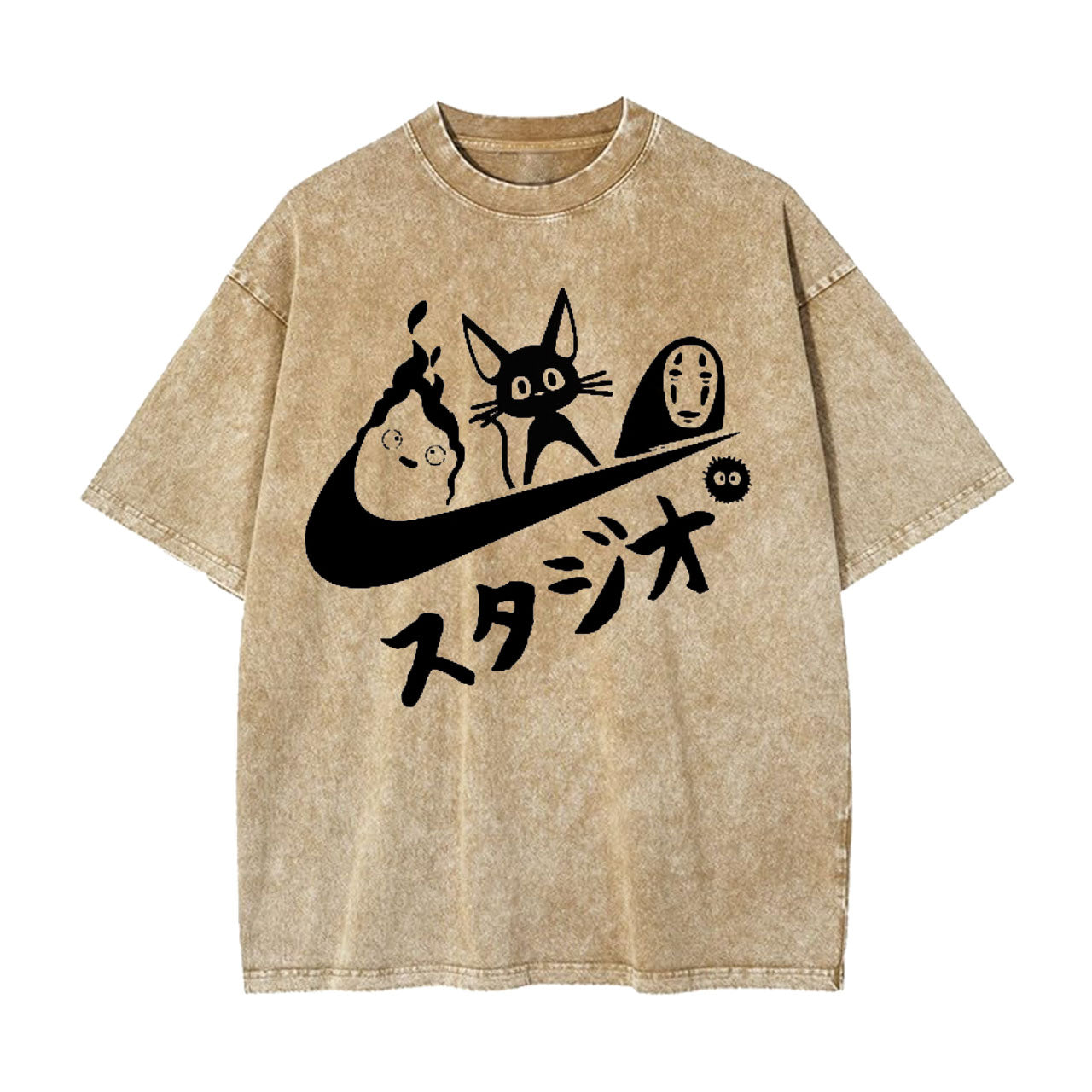 GHIBLI UNISEX ANIME INSPIRED VINTAGE TEE -[FRONT]