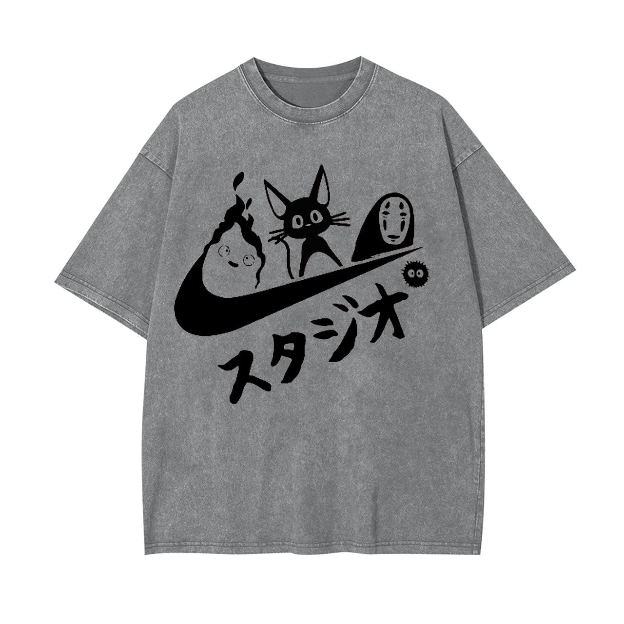 GHIBLI UNISEX ANIME INSPIRED VINTAGE TEE -[FRONT]