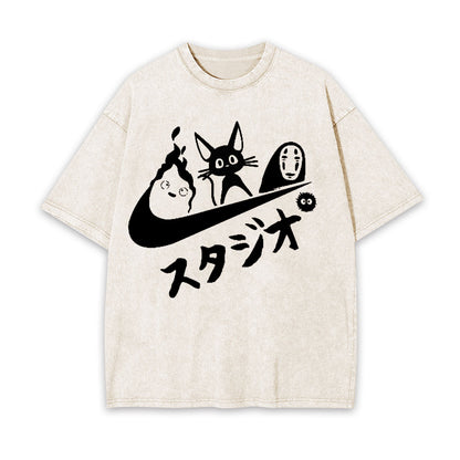 GHIBLI UNISEX ANIME INSPIRED VINTAGE TEE -[FRONT]