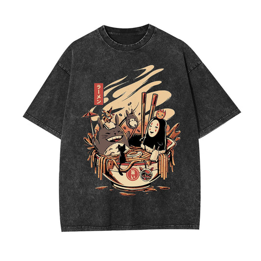 GHIBLI UNISEX ANIME INSPIRED VINTAGE TEE -[FRONT]