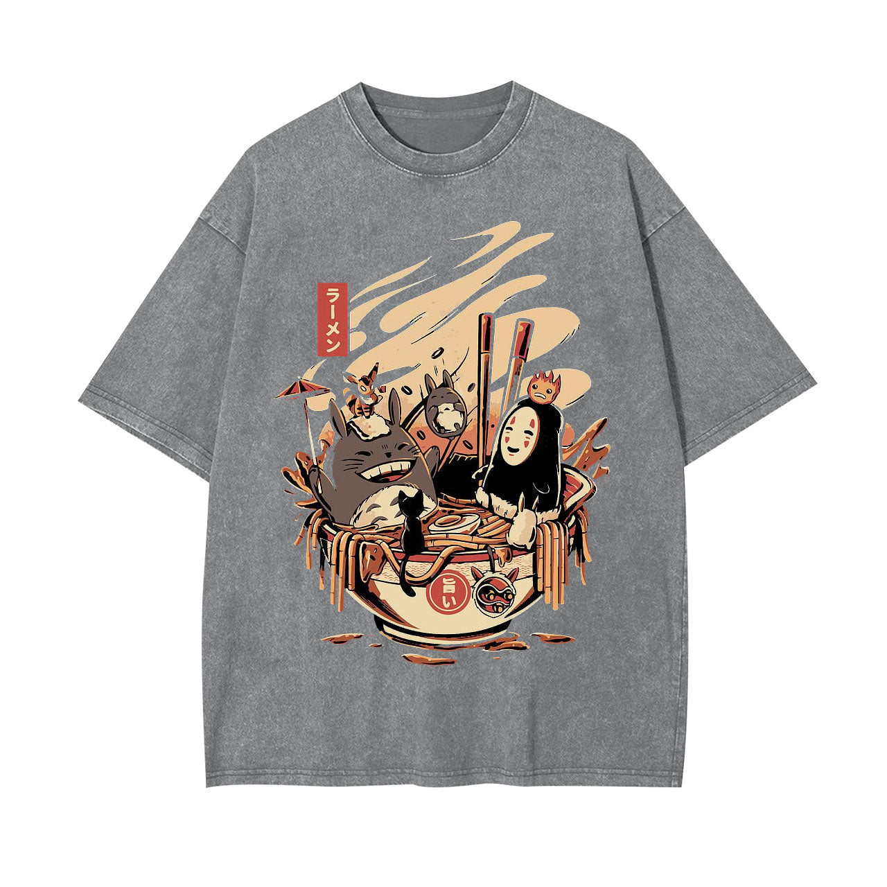 GHIBLI UNISEX ANIME INSPIRED VINTAGE TEE -[FRONT]