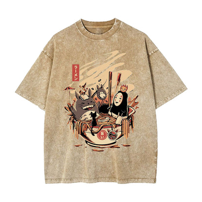 GHIBLI UNISEX ANIME INSPIRED VINTAGE TEE -[FRONT]