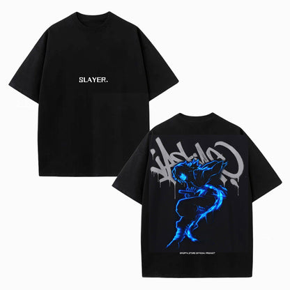 GIYUU TOMIOKA DEMON SLAYER ANIME UNISEX WASHED T-SHIRT -[DS]