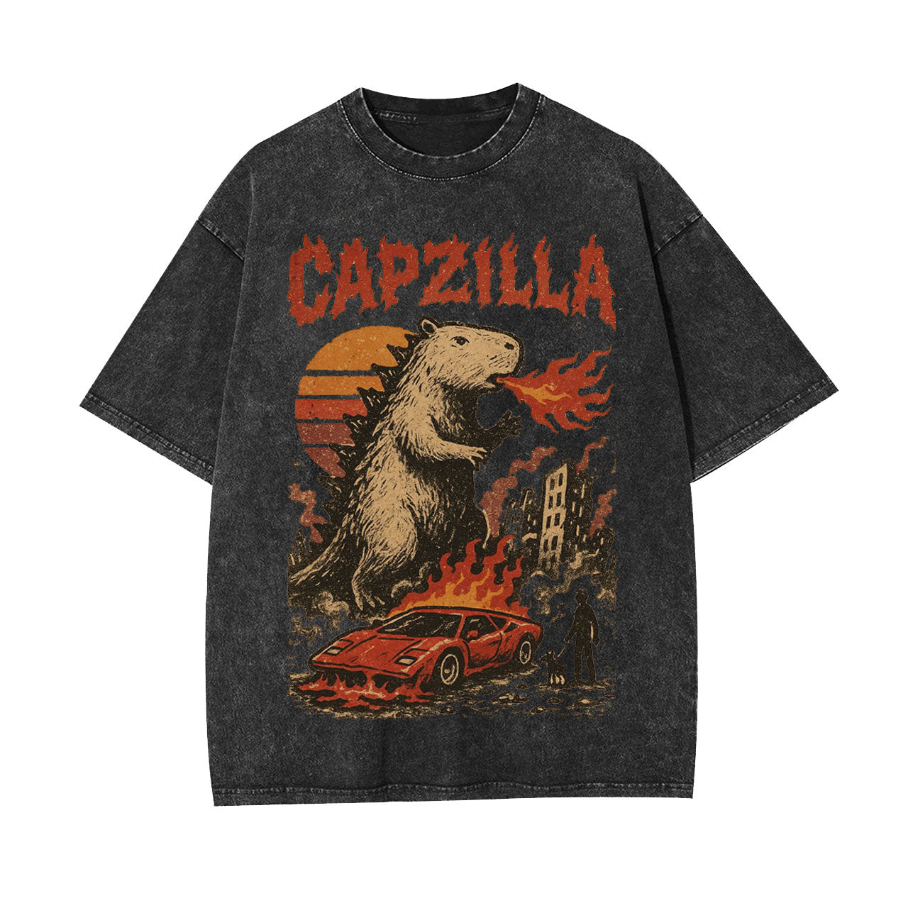 GODZILLA CAPYBARA VINTAGE JAPANESE T-SHIRT 