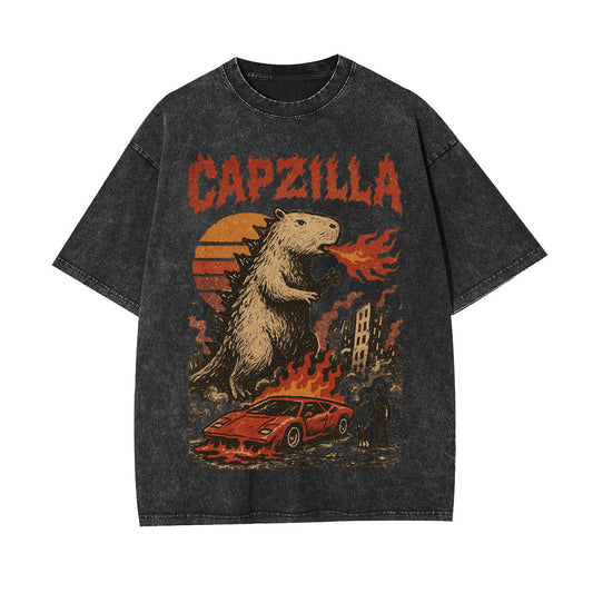 GODZILLA CAPYBARA VINTAGE JAPANESE T-SHIRT 