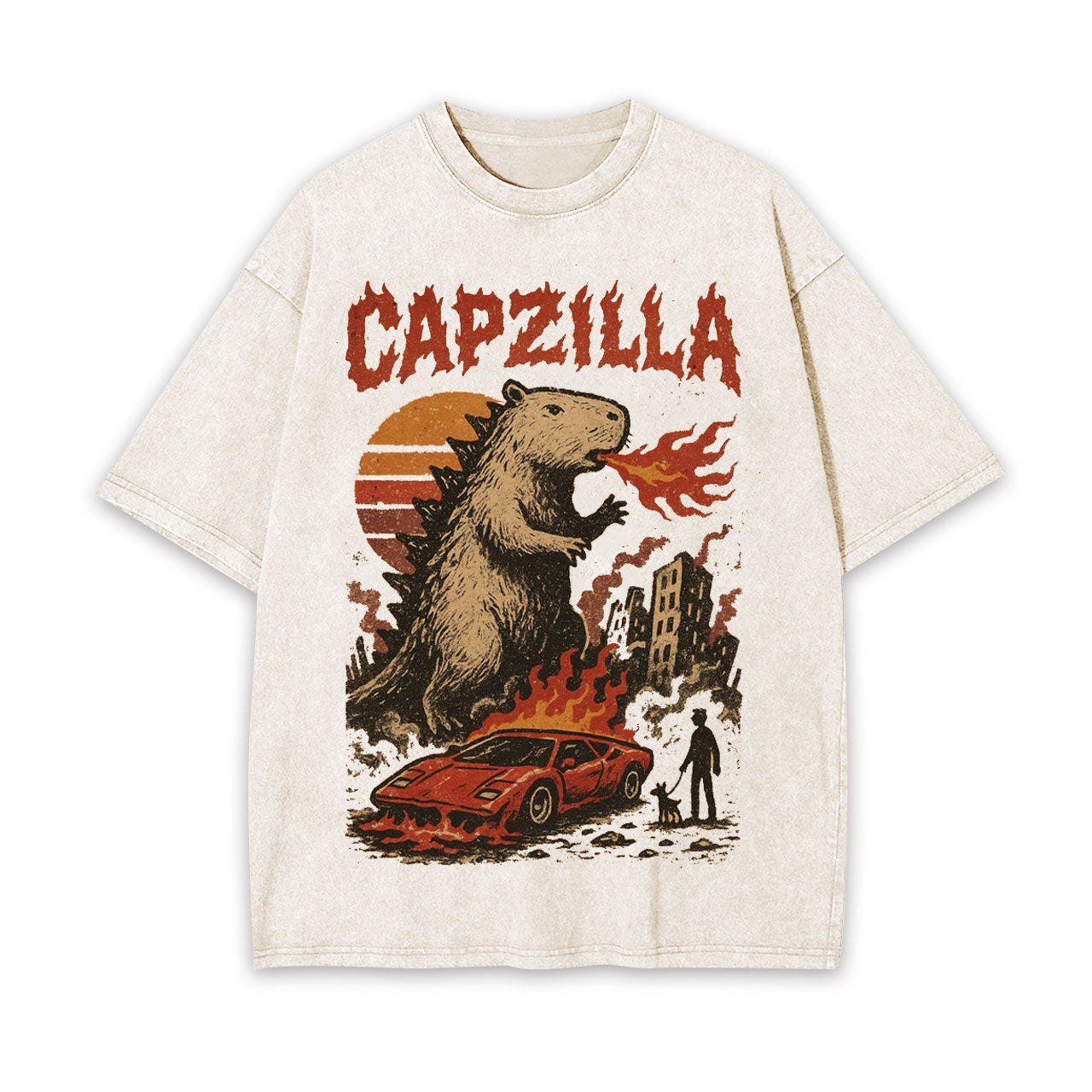 GODZILLA CAPYBARA VINTAGE JAPANESE T-SHIRT 