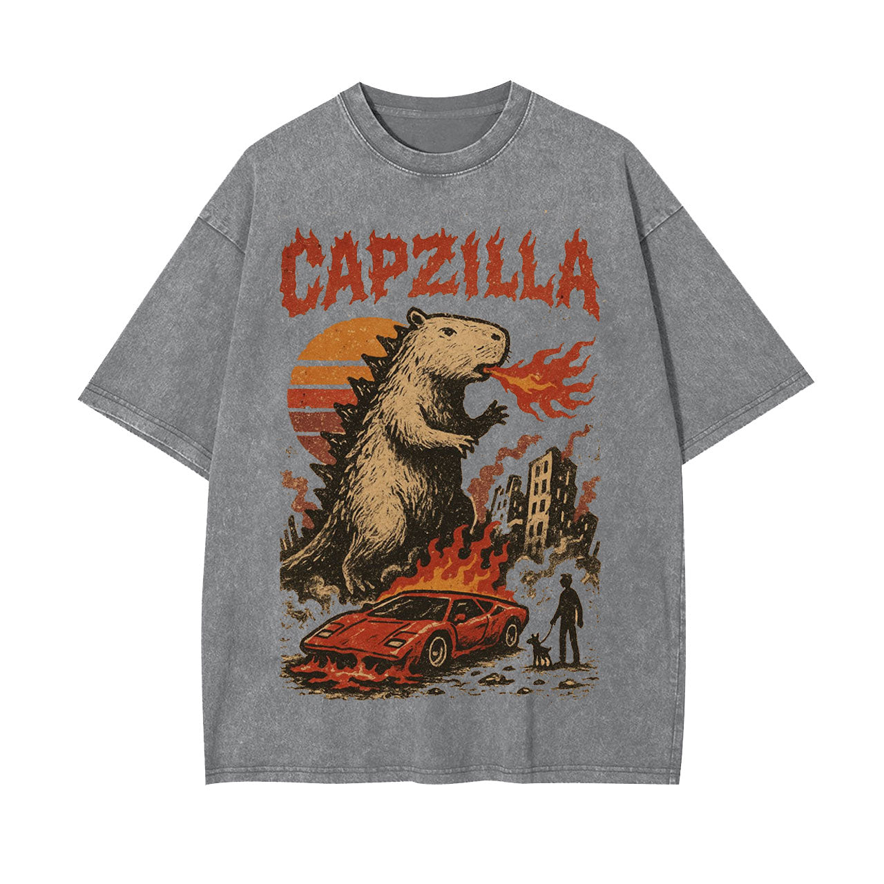 GODZILLA CAPYBARA VINTAGE JAPANESE T-SHIRT 