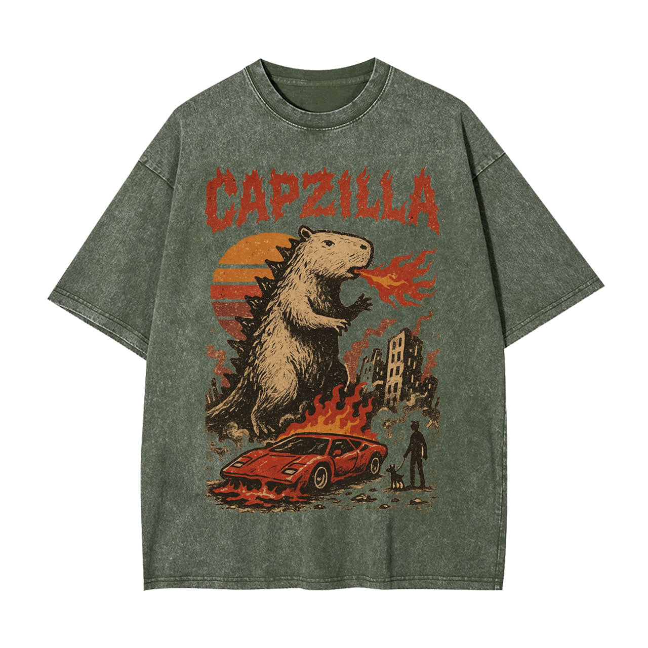 GODZILLA CAPYBARA VINTAGE JAPANESE T-SHIRT 