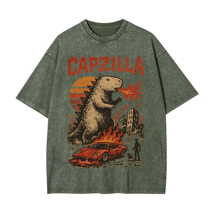 GODZILLA CAPYBARA VINTAGE JAPANESE T-SHIRT 
