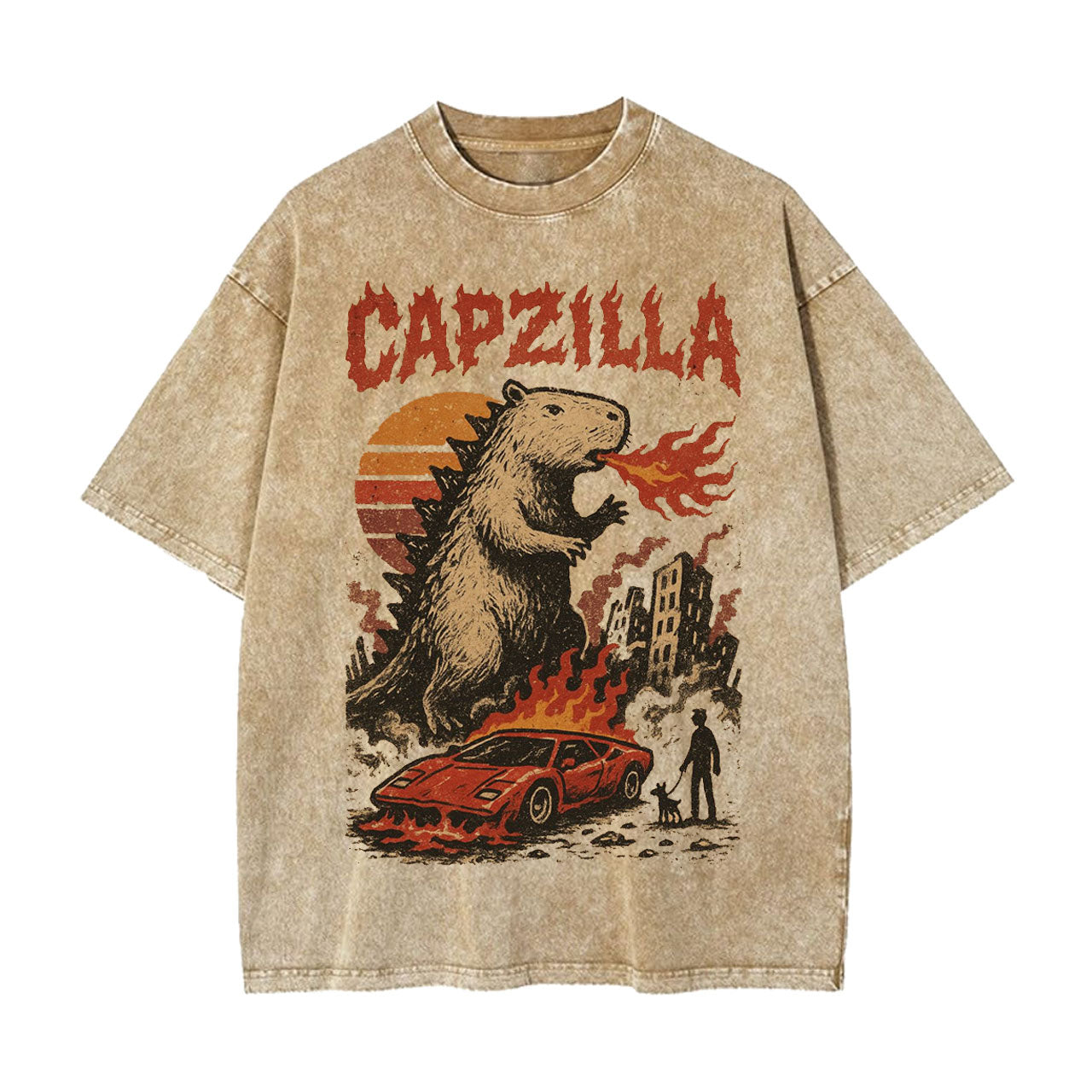 GODZILLA CAPYBARA VINTAGE JAPANESE T-SHIRT 